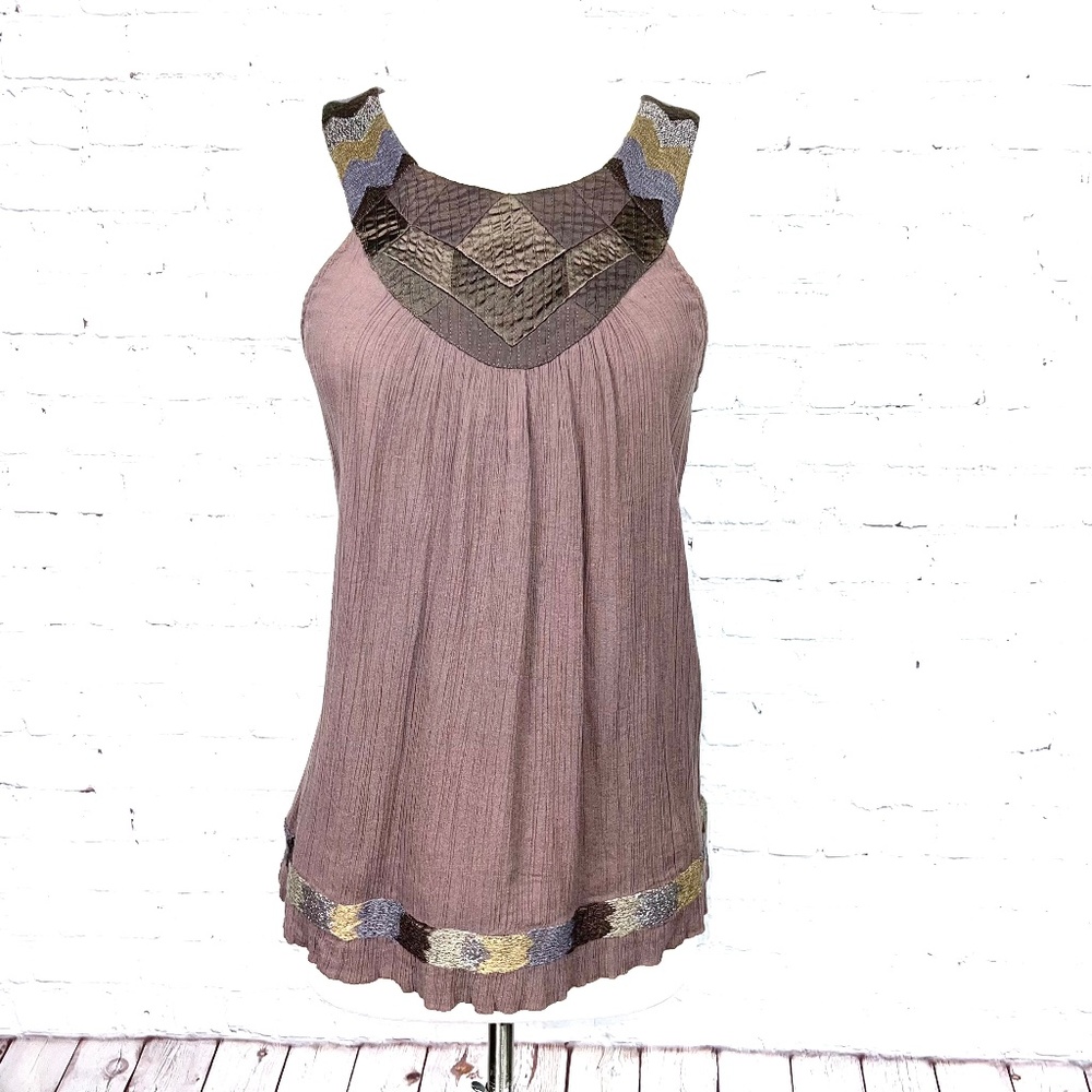 |•ANTHROPOLOGIE•| SAILANA Pretty Multi Brown Color Top